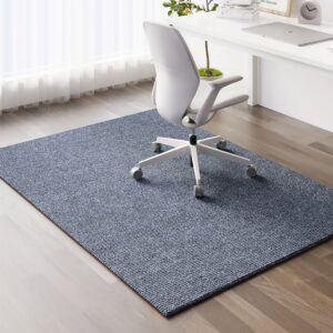 Gentluna Hard Floor Mats,TPE Anti-Slip Soundproof Hard Floor Protector Rolling Chair Rugs for Office&Home,Light Gray 60"x78"